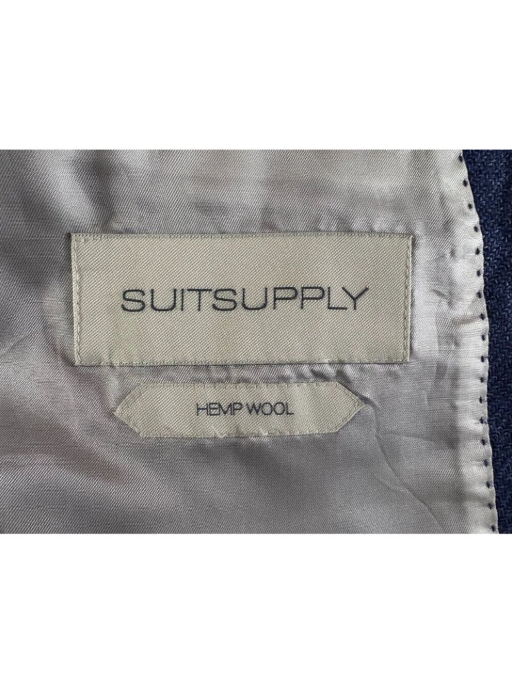 Suitsupply Hudson HL Hemp Wool blend sport Jacket Blazer sz 38L Blue woven Italy - Picture 5 of 10